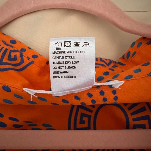 MASSEYS Global Cotton Button Up Tunic Blouse Bold Boho Oversized Size 4X - Picture 12 of 13